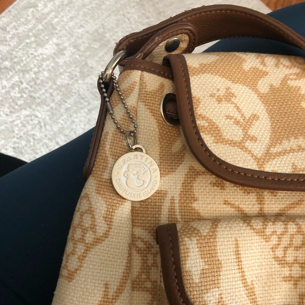Brown and Cream Spartina 449 Shoulder Bag - Picture 7 of 9